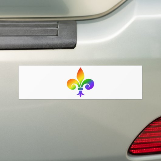 Fancy regenboogvaar de Lis Bumpersticker (Op auto)