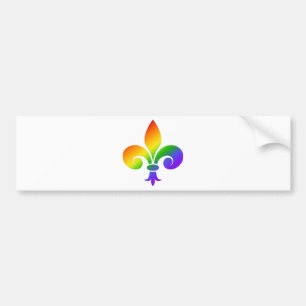 Fancy regenboogvaar de Lis Bumpersticker