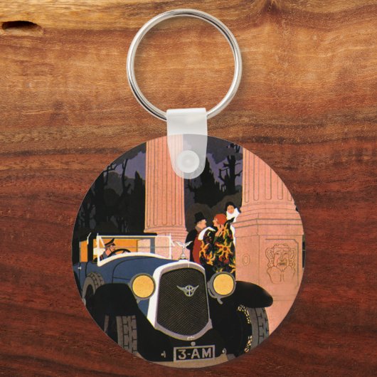 Fancy reizen, verbouwbare autowrakken Sleutelhanger (Voorkant)