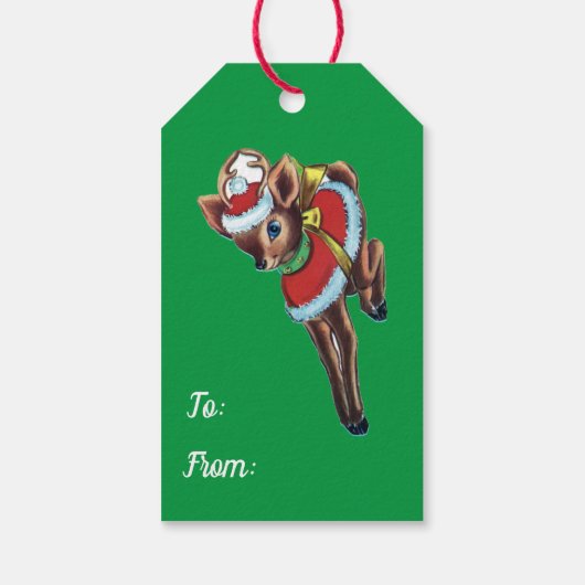 Fancy rendier cadeau Label Cadeaulabel (Achterkant)