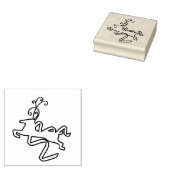 Fancy rendier hout kunststempel rubberstempel (Gestempeld)