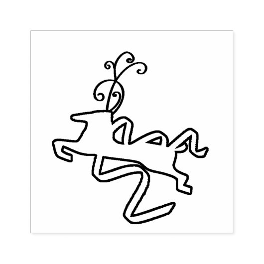 Fancy rendier hout kunststempel rubberstempel (Afrduk)