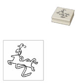 Fancy rendierkunststempel rubberstempel (Gestempeld)