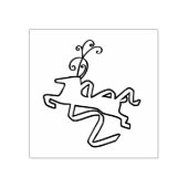 Fancy rendierkunststempel rubberstempel (Afrduk)