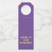 Fancy Retirement Celebration Bottle Hanger Labels (Achterkant)