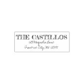 Fancy retouradres familie  zelfinktende stempel (Design)