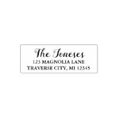 Fancy retouradres familie  zelfinktende stempel (Design)