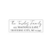 Fancy retouradres familie  zelfinktende stempel (Design)