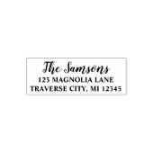 Fancy retouradres familie zelfinktende stempel (Design)