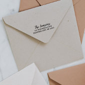 Fancy retouradres familie zelfinktende stempel