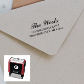 Fancy retouradres familie  zelfinktende stempel