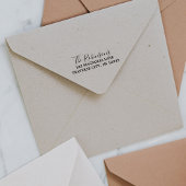 Fancy retouradres familie zelfinktende stempel