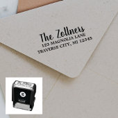 Fancy retouradres familie  zelfinktende stempel
