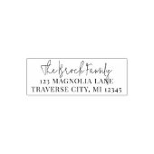 Fancy retouradres familie  zelfinktende stempel (Design)