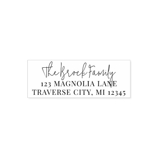 Fancy retouradres familie  zelfinktende stempel (Design)