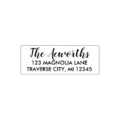 Fancy retouradres familie  zelfinktende stempel (Design)
