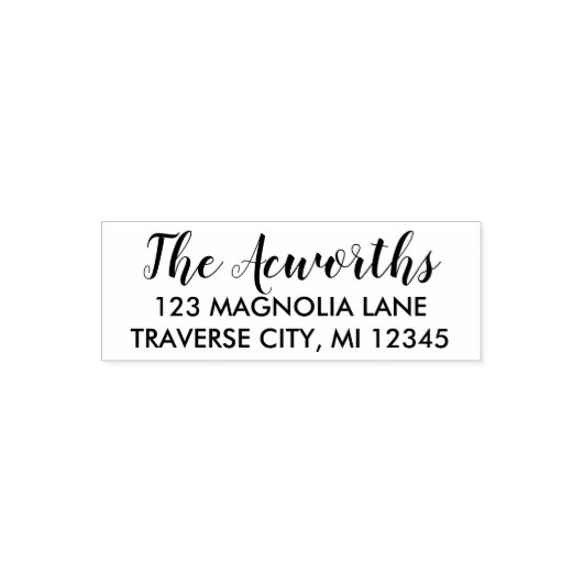 Fancy retouradres familie  zelfinktende stempel (Design)