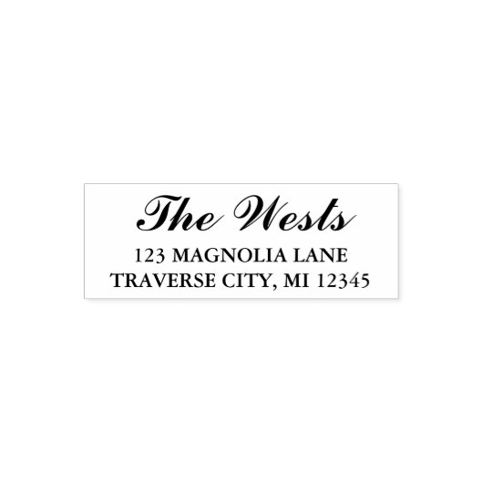 Fancy retouradres familie  zelfinktende stempel (Design)