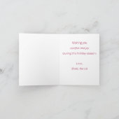 Fancy Rode Bokah-lampjes en glitter-kerstmis Feestdagen Kaart (Binnen)