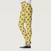 Fancy rode en groene kerstretro Polka Dot. Leggings (Links)