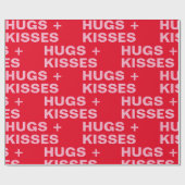 Fancy rode en roze handschoenen en Kisses Valentij Cadeaupapier (Vlak)