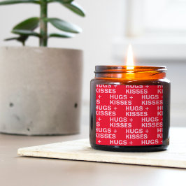 Fancy rode en roze handschoenen en Kisses Valentij Vierkante Sticker