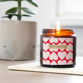 Fancy rode en roze hartritme Valentijnse vierkant  Vierkante Sticker