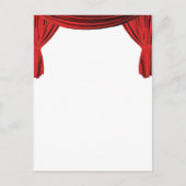 Fancy rode fluwelen showcase gordijn nodigt uit uitnodiging briefkaart (Voorkant)