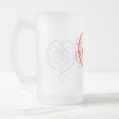 Fancy Rode Hart Matglas Bierpul (Links)