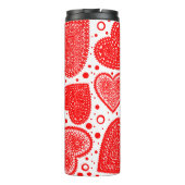 Fancy rode harten en Stippen Thermosbeker (Achterkant)