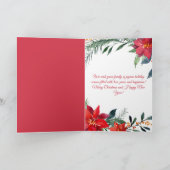 Fancy rode kalligrafie feestdagen kaart (Binnen)