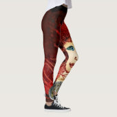 Fancy Rode Leggings voor vrouwen met een asymmetri (Rechts)