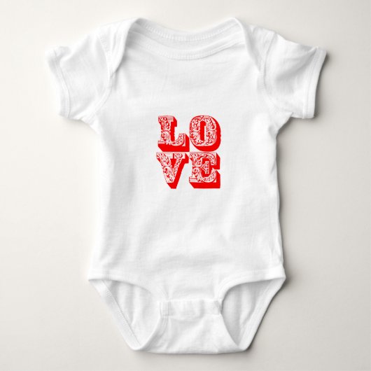 Fancy Rode Liefde Vierkant Romper (Voorkant)