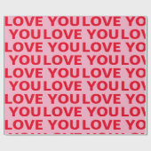 Fancy Rode & Roze liefde voor u Valentijns Cadeaupapier (Vlak)