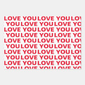 Fancy Rode & Roze liefde voor u Valentijns Inpakpapier Vel (Voorkant 2)