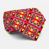 Fancy rode streep mode Xmas Stropdas (Opgerold)