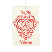 Fancy Rode Valentijn Romantisch Hart Gepersonalise Luchtverfrisser (Voorkant)