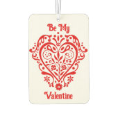 Fancy Rode Valentijn Romantisch Hart Gepersonalise Luchtverfrisser (Achterkant)