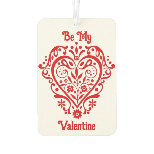 Fancy Rode Valentijn Romantisch Hart Gepersonalise Luchtverfrisser (Achterkant)