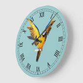 Fancy Roman Numeral Bird Wall Clock Grote Klok (Hoek)