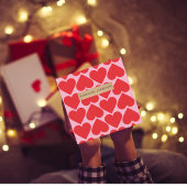 Fancy Romantisch rood en roze hartenpatroon met na