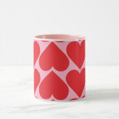 Fancy Romantisch rood en roze hartenpatroon met na Mok (Midden)
