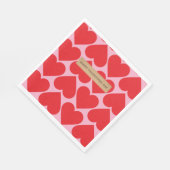 Fancy Romantisch rood en roze hartenpatroon met na Servet (Hoek)