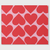 Fancy Romantisch Rood- en Roze Kunstpatroon Cadeaupapier (Vlak)