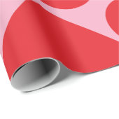 Fancy Romantisch Rood- en Roze Kunstpatroon Cadeaupapier (Rol Hoek)