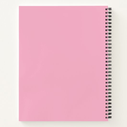 Fancy Romantisch Rood- en Roze Kunstpatroon Notitieboek (Achterkant)