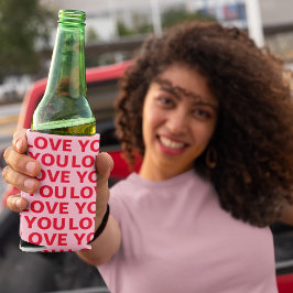 Fancy Romantisch Rood & Roze Liefde U Patroon Blikjeskoeler