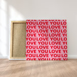 Fancy Romantisch Rood & Roze Liefde U Patroon Canvas Afdruk<br><div class="desc">Fancy Romantisch Rood & Roze Liefde U Patroon</div>