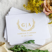 Fancy Romantische minimale bijkantoren Initialen Rubberstempel