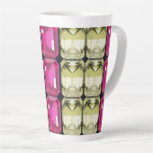 fancy ronde vormstenen patser latte mok (Rechterhoek)